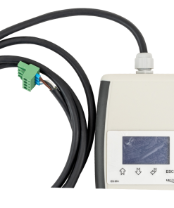 Close-up of connection teminal on handheld terminal for Modbus setup