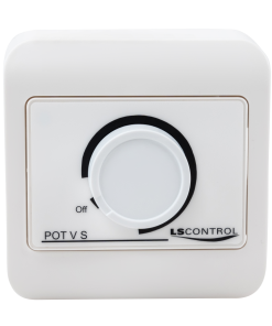 Potentiometer with internal trimmer for adjusting mimimum outout signal and switch in shaft - front view