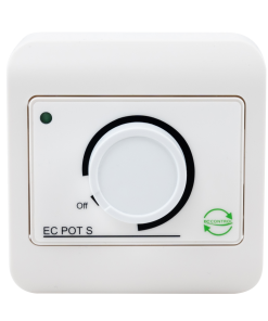 Potmeter med afbryder i akslen, til EC motorer - forside