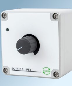 Potmeter med afbryder i akslen, til EC motorer, IP54