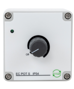 Potentiometer IP 54 with switch in shaft, for EC motors - front view